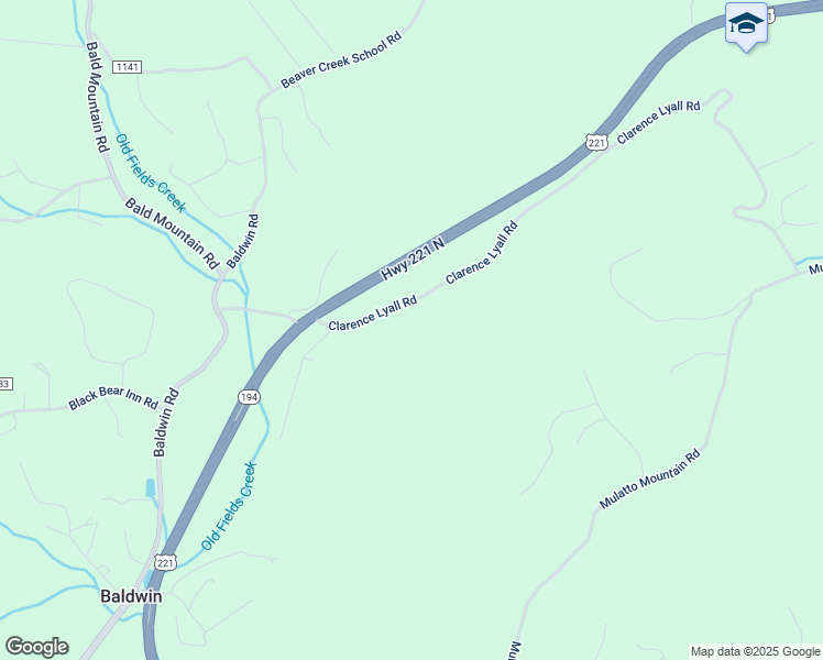 map of restaurants, bars, coffee shops, grocery stores, and more near 512 Clarence Lyall Road in West Jefferson