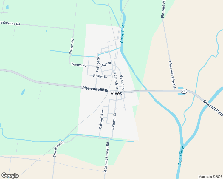 map of restaurants, bars, coffee shops, grocery stores, and more near 3409 West Cross Street in Rives