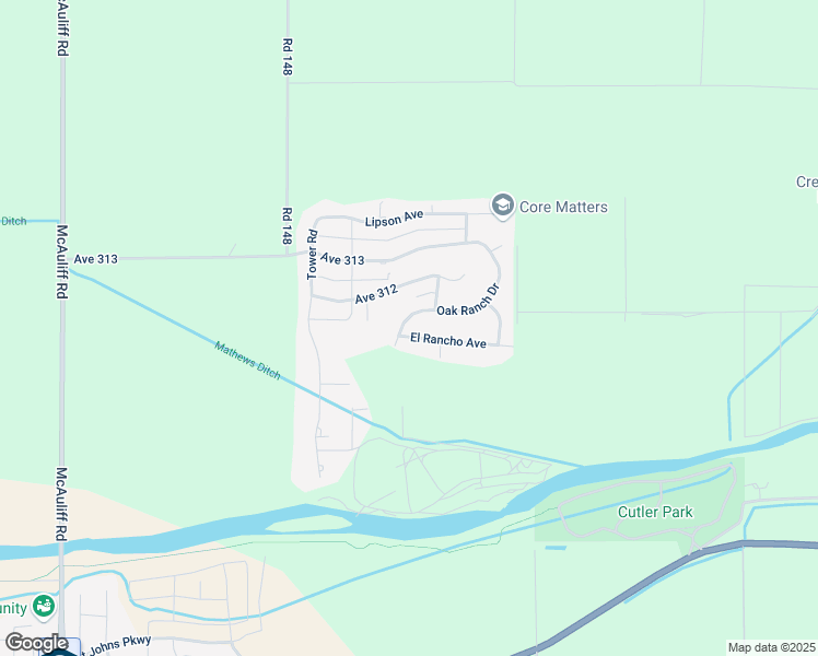 map of restaurants, bars, coffee shops, grocery stores, and more near 15035 El Rancho St in Visalia