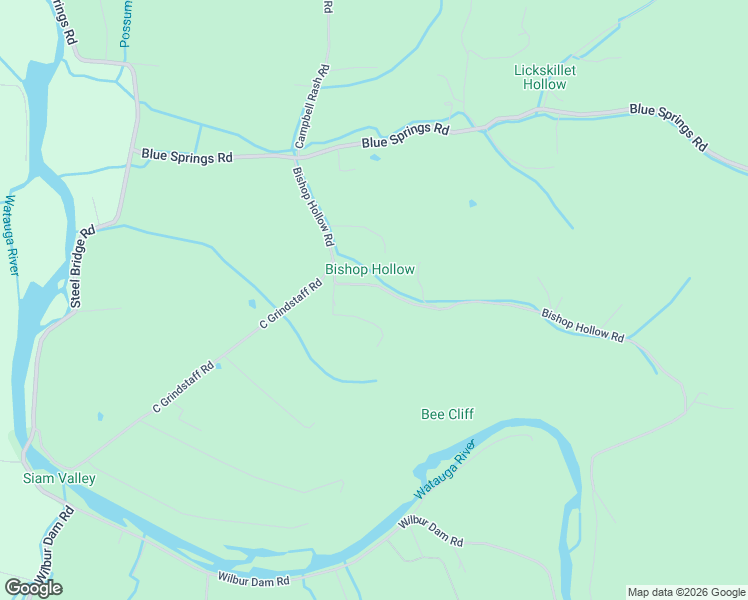 map of restaurants, bars, coffee shops, grocery stores, and more near 164 Bishop Hollow Road in Elizabethton
