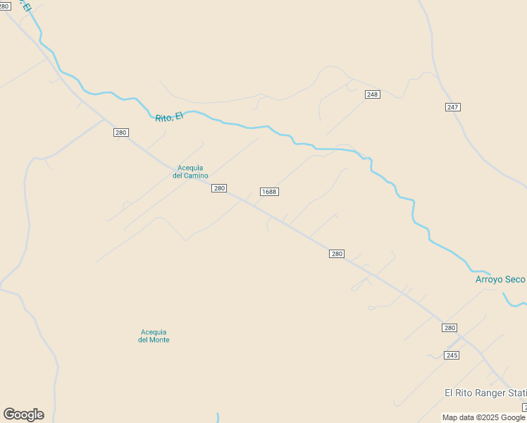 map of restaurants, bars, coffee shops, grocery stores, and more near 158 New Mexico 110 in El Rito