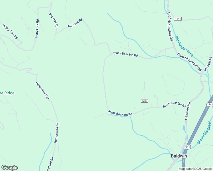 map of restaurants, bars, coffee shops, grocery stores, and more near 1022 Black Bear Inn Road in West Jefferson