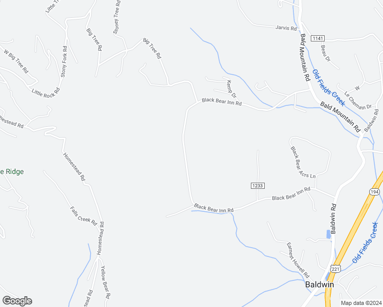map of restaurants, bars, coffee shops, grocery stores, and more near 1022 Black Bear Inn Road in West Jefferson