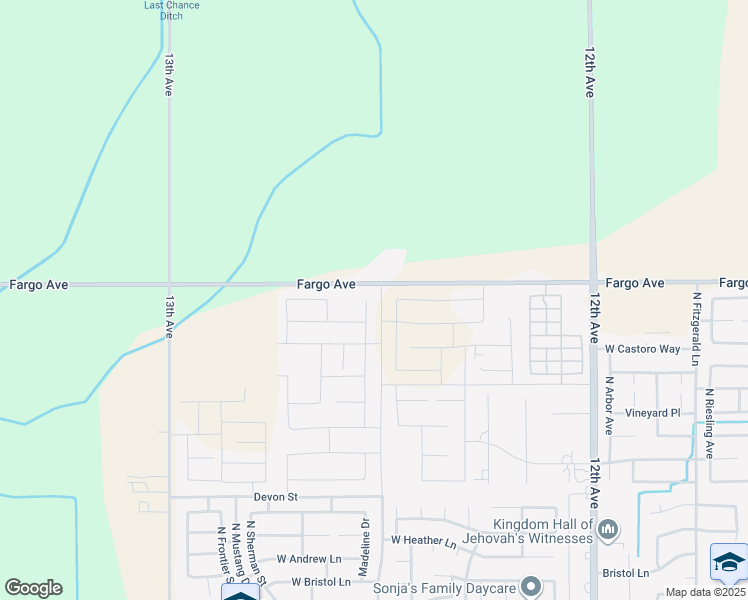map of restaurants, bars, coffee shops, grocery stores, and more near 2463 Madeline Drive in Hanford