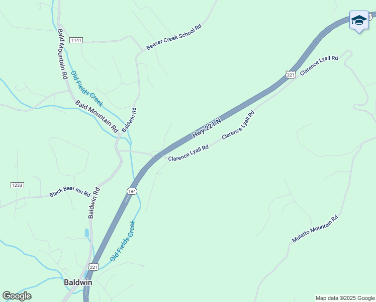 map of restaurants, bars, coffee shops, grocery stores, and more near 457 Clarence Lyall Road in West Jefferson