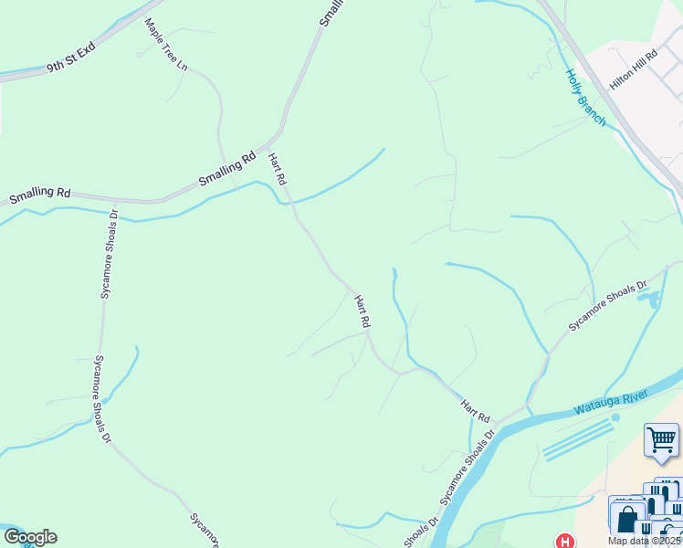 map of restaurants, bars, coffee shops, grocery stores, and more near 181 Hart Road in Elizabethton