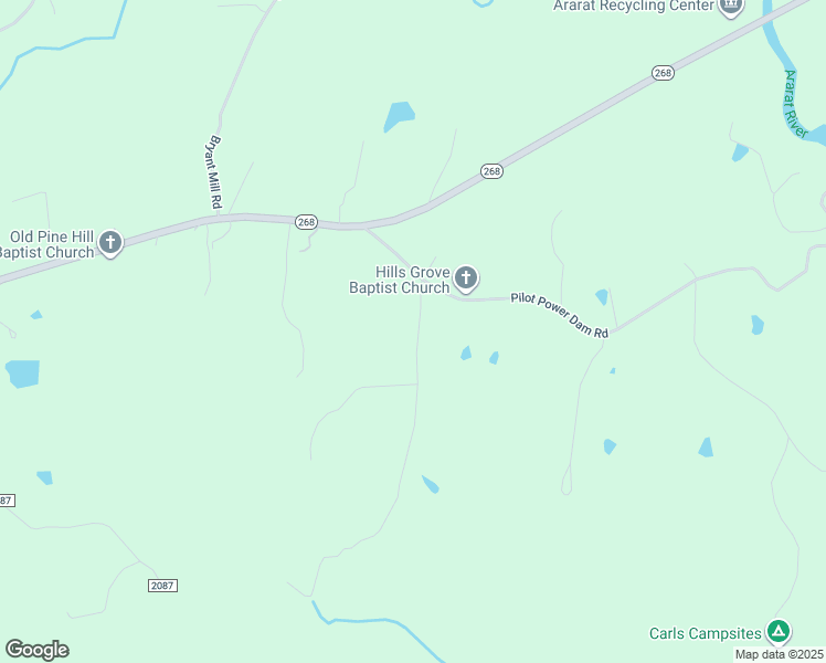 map of restaurants, bars, coffee shops, grocery stores, and more near 158 Nichols Road in Pilot Mountain