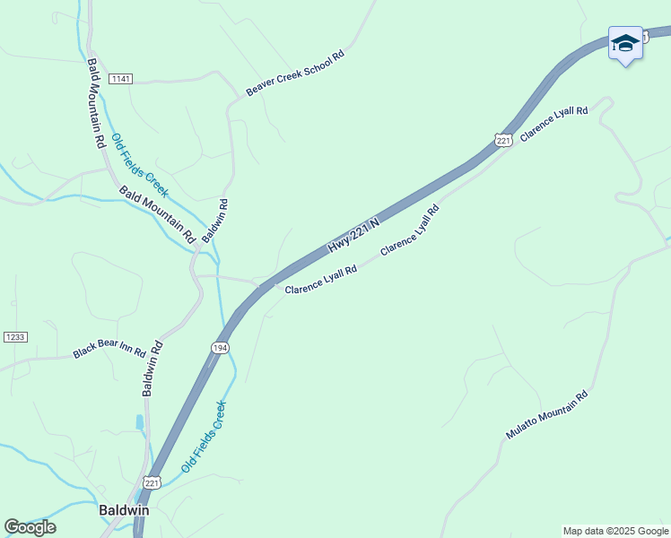 map of restaurants, bars, coffee shops, grocery stores, and more near 515 Clarence Lyall Road in West Jefferson
