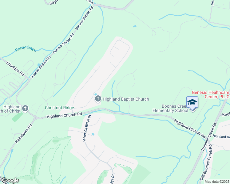 map of restaurants, bars, coffee shops, grocery stores, and more near 1221 Olde Oaks Drive in Gray