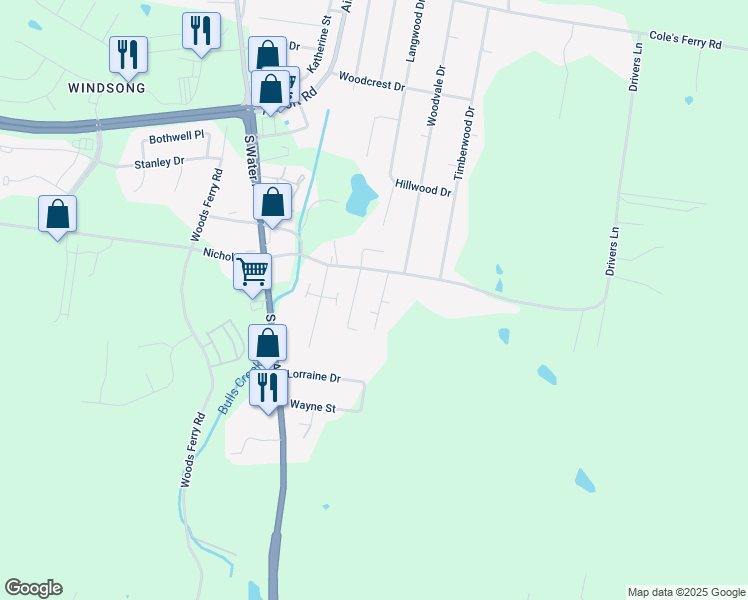 map of restaurants, bars, coffee shops, grocery stores, and more near 130 Brush Hill Ct in Gallatin