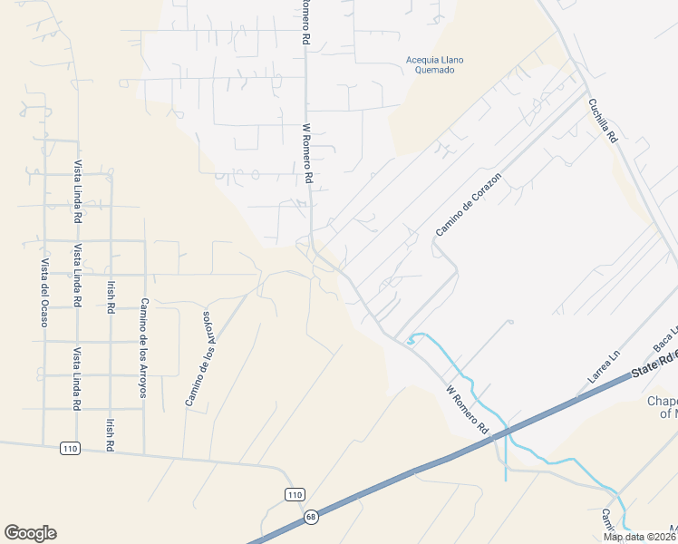 map of restaurants, bars, coffee shops, grocery stores, and more near West Romero Road in Ranchos de Taos