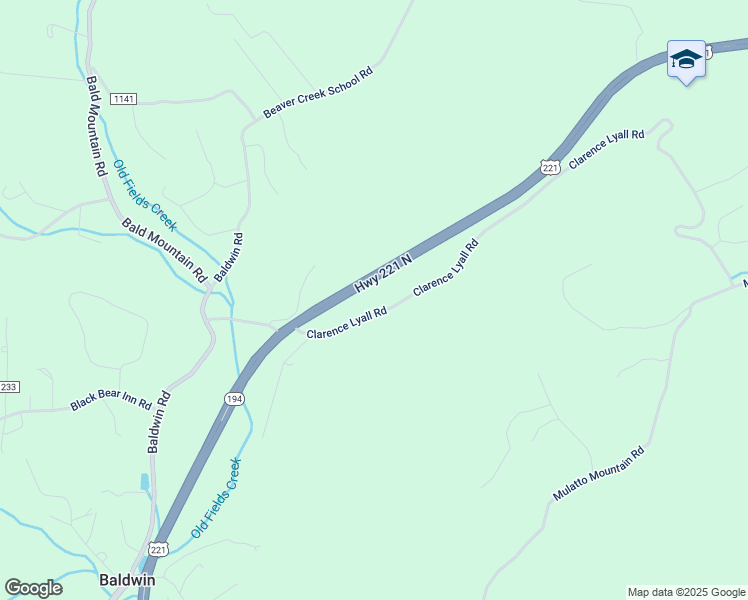 map of restaurants, bars, coffee shops, grocery stores, and more near 515 Clarence Lyall Road in West Jefferson