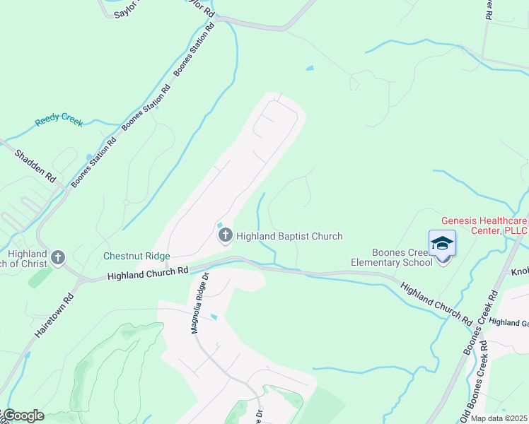 map of restaurants, bars, coffee shops, grocery stores, and more near 1221 Olde Oaks Drive in Gray