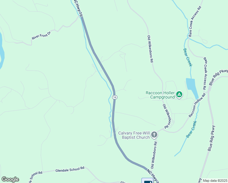 map of restaurants, bars, coffee shops, grocery stores, and more near 6368 North Carolina 16 in Jefferson