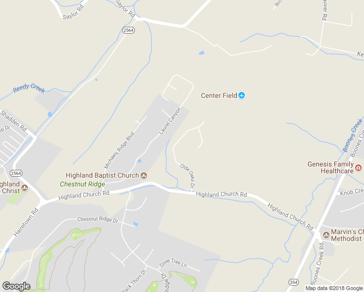 map of restaurants, bars, coffee shops, grocery stores, and more near 1224 Olde Oaks Drive in Gray