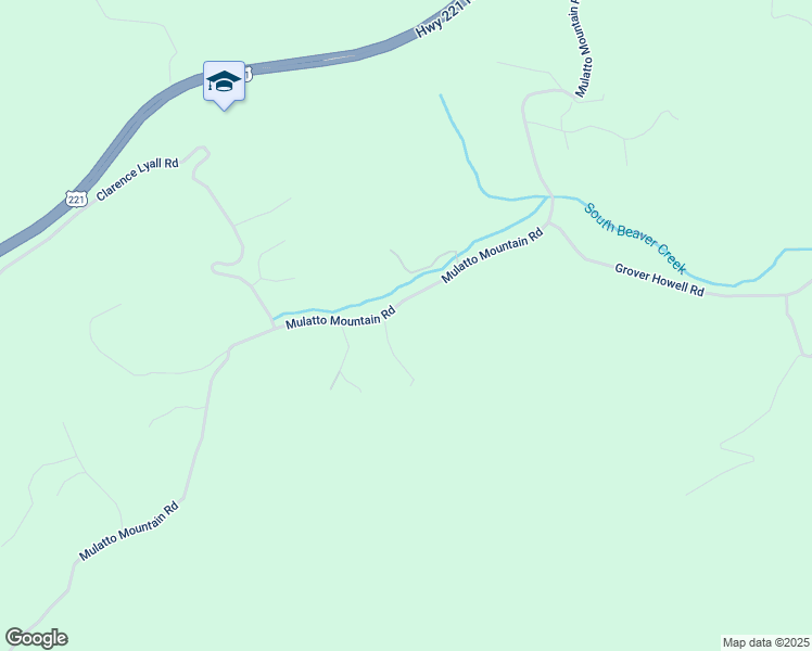 map of restaurants, bars, coffee shops, grocery stores, and more near 1491 Mulatto Mountain Road in West Jefferson