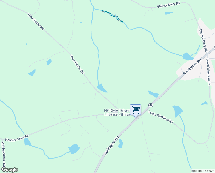 map of restaurants, bars, coffee shops, grocery stores, and more near 2325 Thee Hester Road in Roxboro