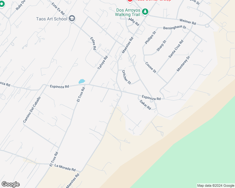 map of restaurants, bars, coffee shops, grocery stores, and more near 1800-1810 Maestas Rd in Ranchos de Taos