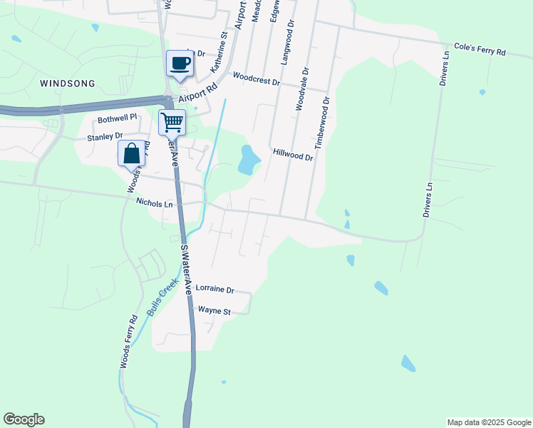 map of restaurants, bars, coffee shops, grocery stores, and more near 140 Drivers Lane in Gallatin