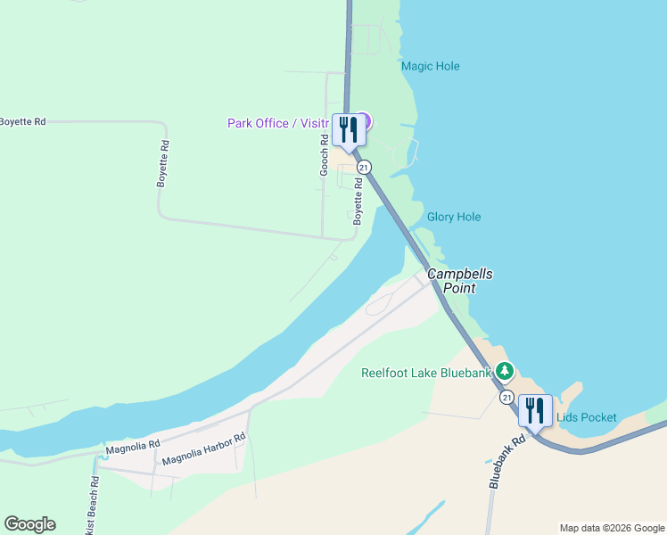 map of restaurants, bars, coffee shops, grocery stores, and more near 67 Magnolia Lane in Tiptonville