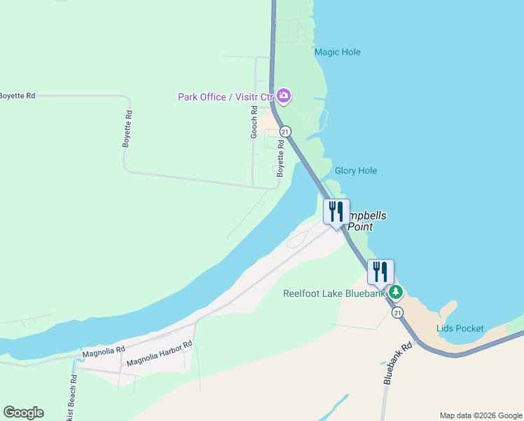 map of restaurants, bars, coffee shops, grocery stores, and more near 67 Magnolia Lane in Tiptonville