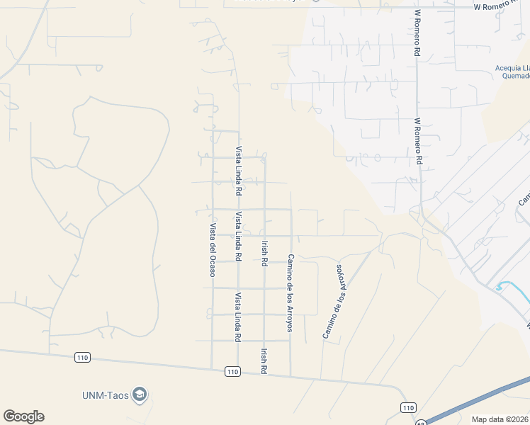 map of restaurants, bars, coffee shops, grocery stores, and more near 74 Irish Road in Ranchos de Taos