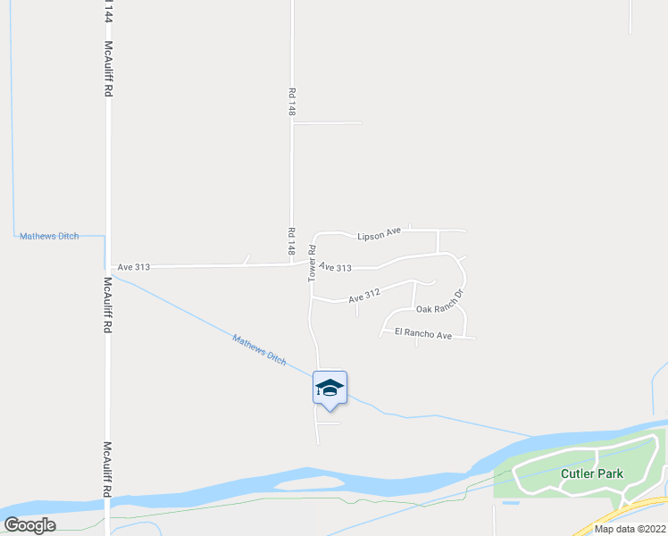 map of restaurants, bars, coffee shops, grocery stores, and more near 14890 Ave 313 in Visalia