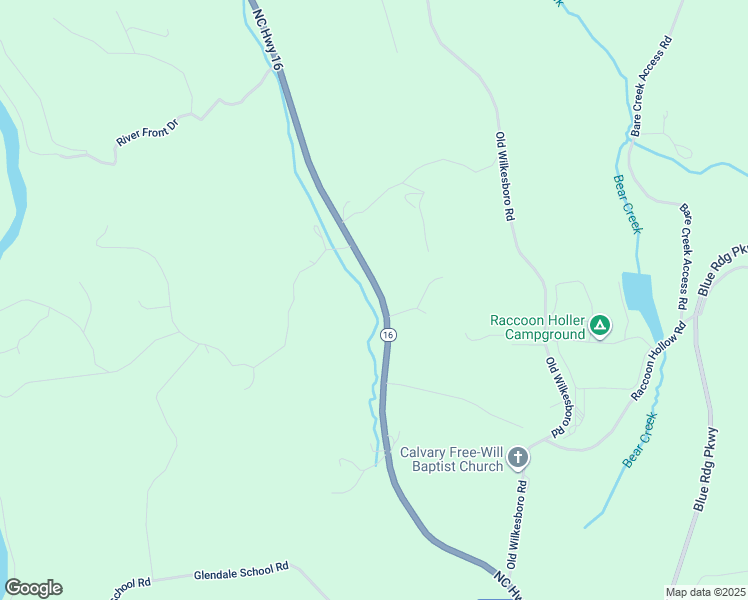 map of restaurants, bars, coffee shops, grocery stores, and more near 6316 North Carolina 16 in Jefferson