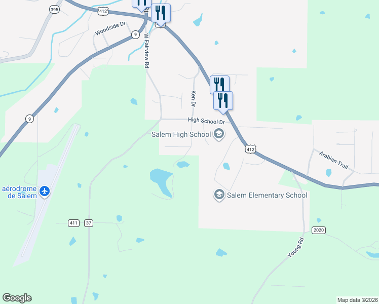 map of restaurants, bars, coffee shops, grocery stores, and more near 138 Lake Circle Drive in Salem