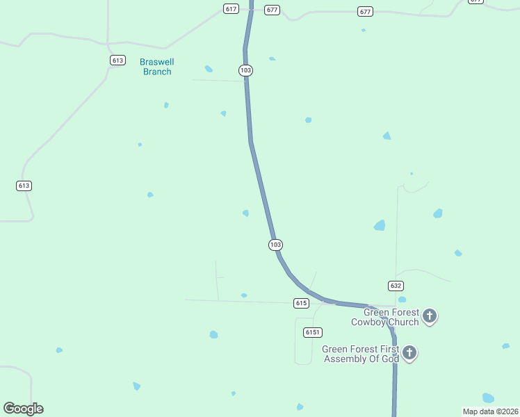 map of restaurants, bars, coffee shops, grocery stores, and more near 1444 Arkansas 103 in Green Forest