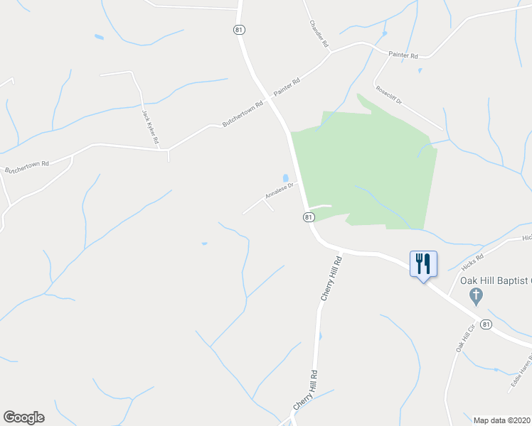 map of restaurants, bars, coffee shops, grocery stores, and more near 206 Judys Lane in Jonesborough
