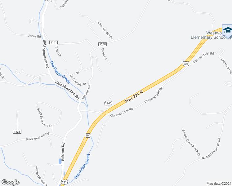 map of restaurants, bars, coffee shops, grocery stores, and more near 308 Calvin Goodman Road in West Jefferson