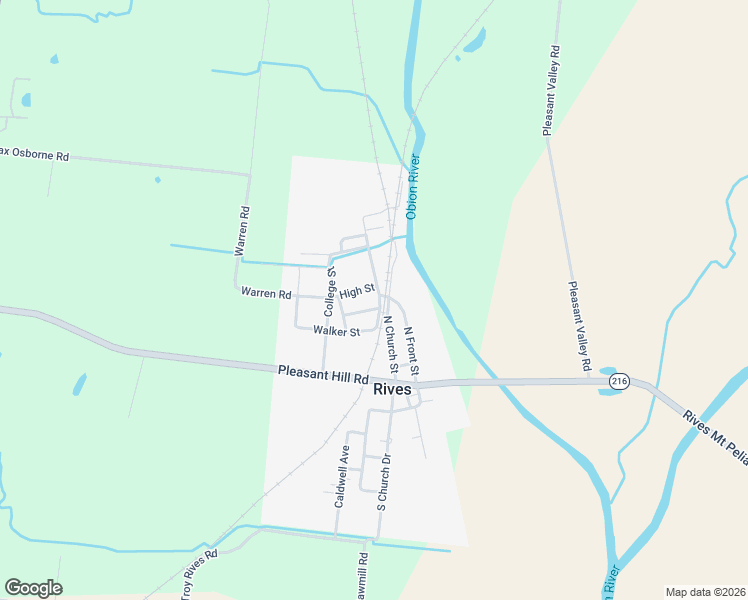 map of restaurants, bars, coffee shops, grocery stores, and more near 3403 High Street in Rives