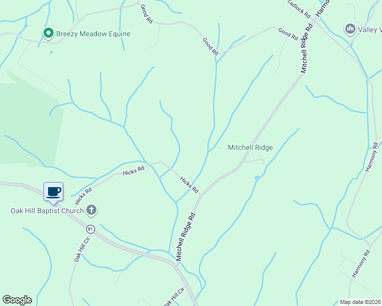 map of restaurants, bars, coffee shops, grocery stores, and more near 120 Hicks Road in Jonesborough