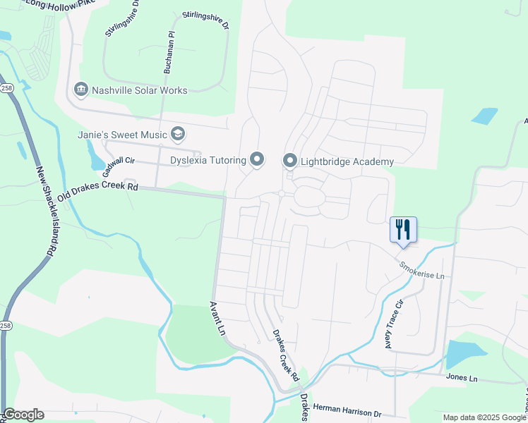 map of restaurants, bars, coffee shops, grocery stores, and more near 1611 Drakes Creek Road in Hendersonville