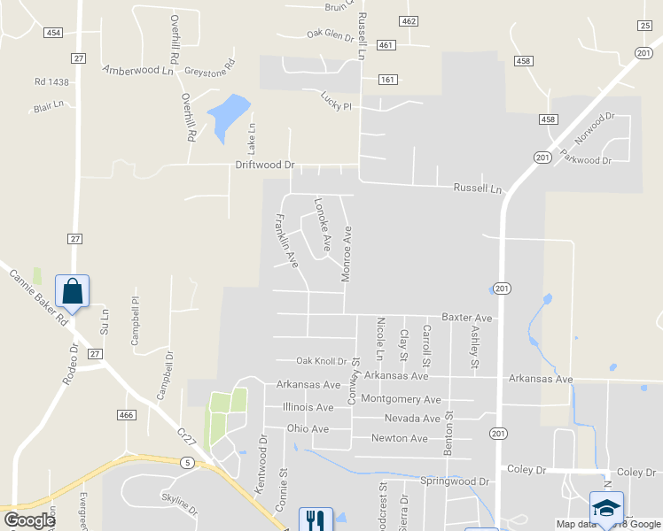 map of restaurants, bars, coffee shops, grocery stores, and more near 1708 Van Buren Avenue in Mountain Home