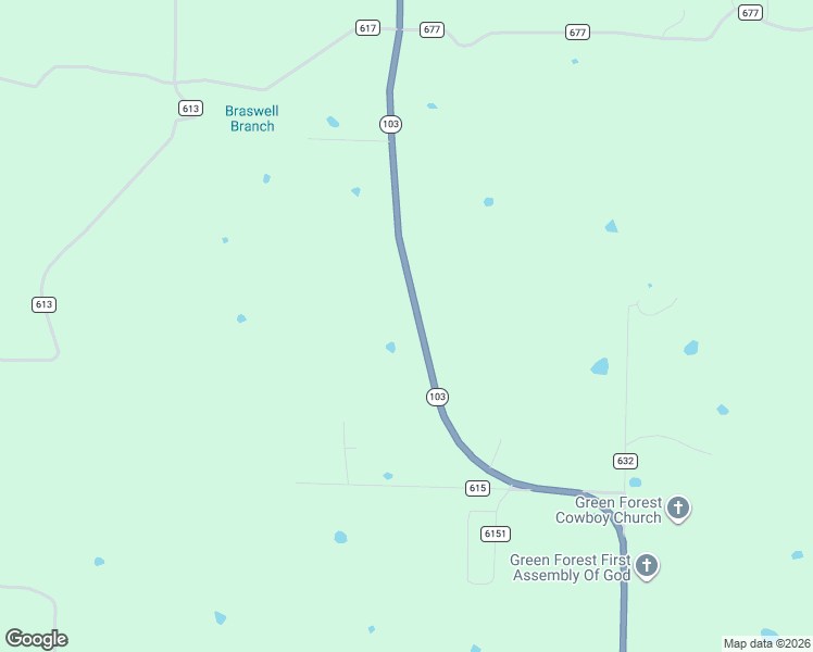 map of restaurants, bars, coffee shops, grocery stores, and more near 1444 Arkansas 103 in Green Forest