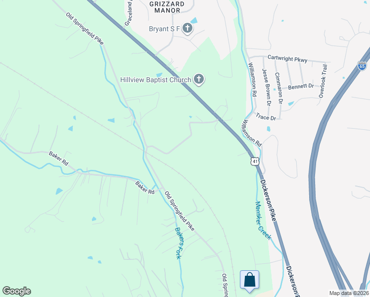 map of restaurants, bars, coffee shops, grocery stores, and more near 1754 Williamson Road in Goodlettsville