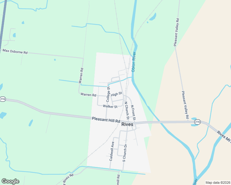 map of restaurants, bars, coffee shops, grocery stores, and more near 3403 High Street in Rives