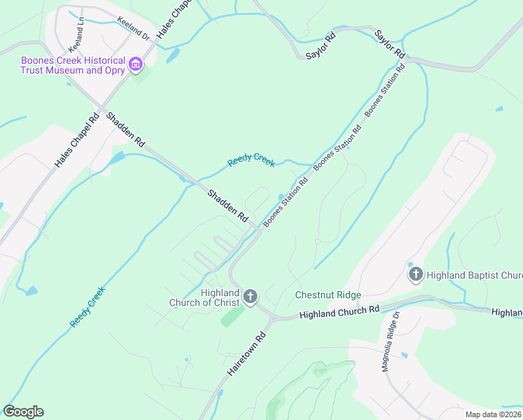 map of restaurants, bars, coffee shops, grocery stores, and more near 104 Ridgetop Drive in Gray