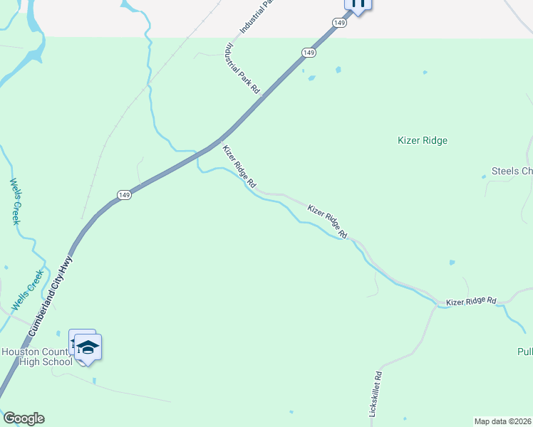 map of restaurants, bars, coffee shops, grocery stores, and more near 300 Kizer Ridge Road in Erin