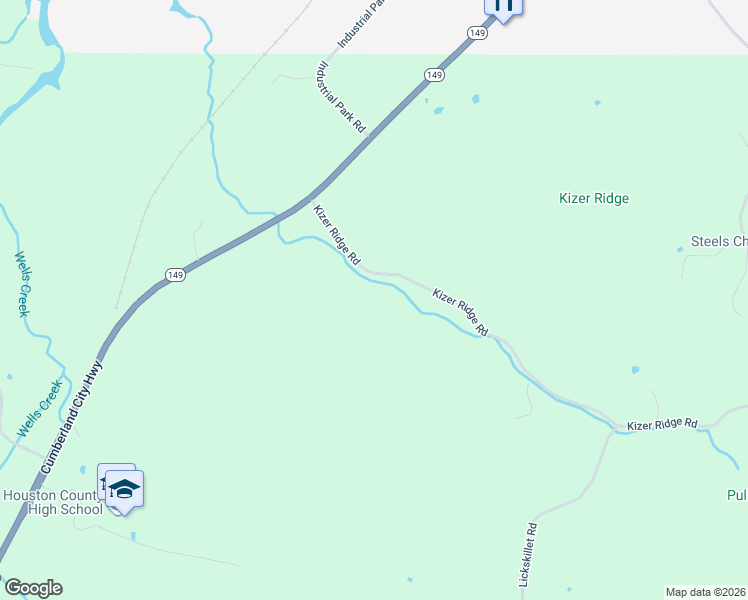 map of restaurants, bars, coffee shops, grocery stores, and more near 300 Kizer Ridge Road in Erin