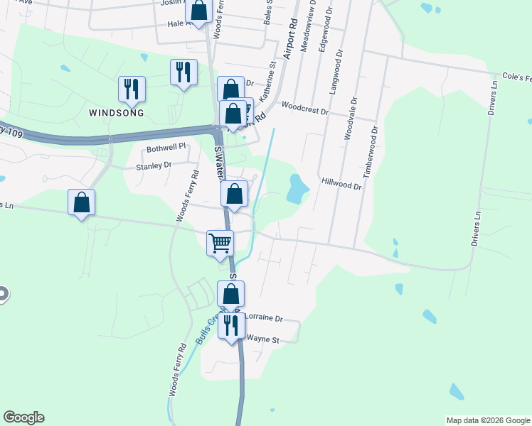 map of restaurants, bars, coffee shops, grocery stores, and more near 116 Drivers Lane in Gallatin