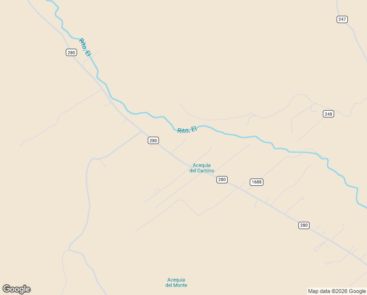 map of restaurants, bars, coffee shops, grocery stores, and more near 158A New Mexico 110 in El Rito