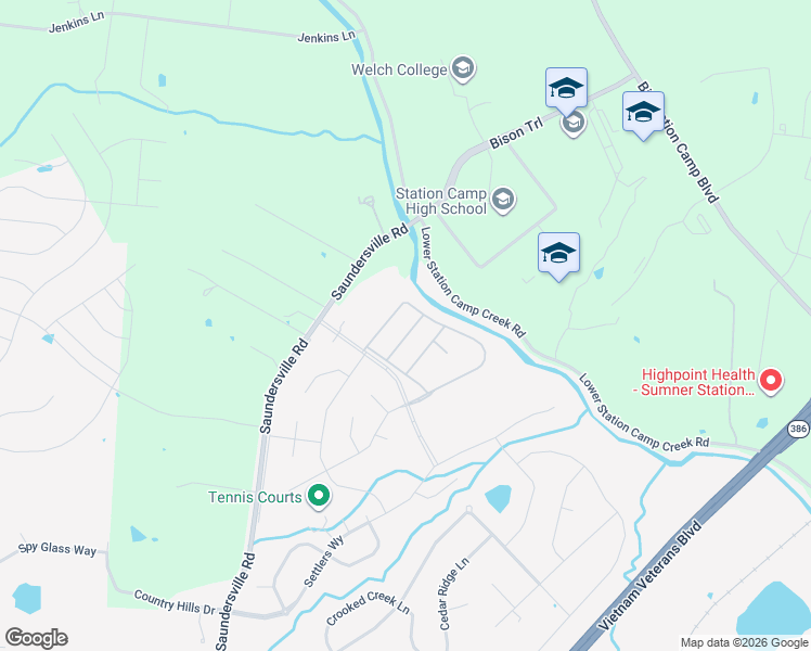 map of restaurants, bars, coffee shops, grocery stores, and more near 117 England Place in Hendersonville
