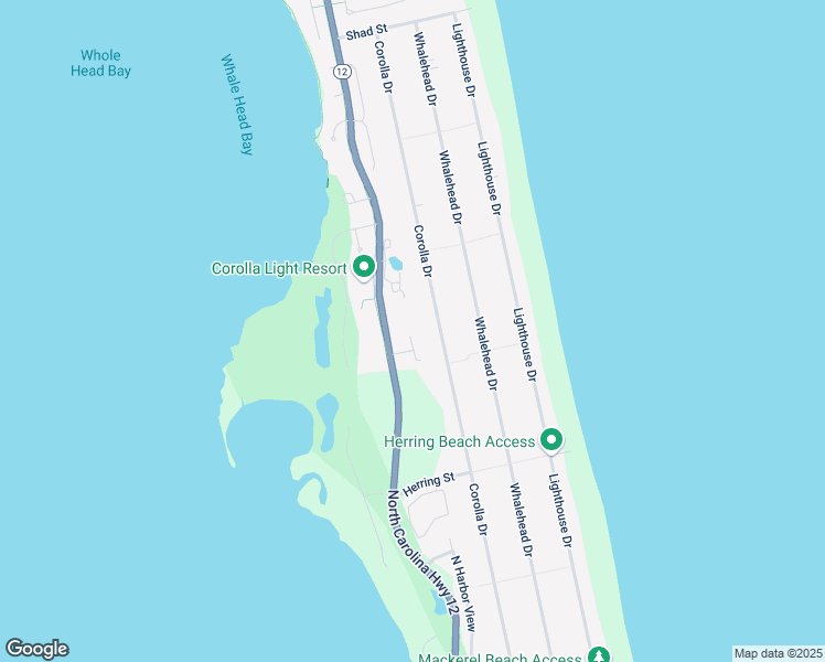 map of restaurants, bars, coffee shops, grocery stores, and more near 1017 Ocean Trail in Corolla