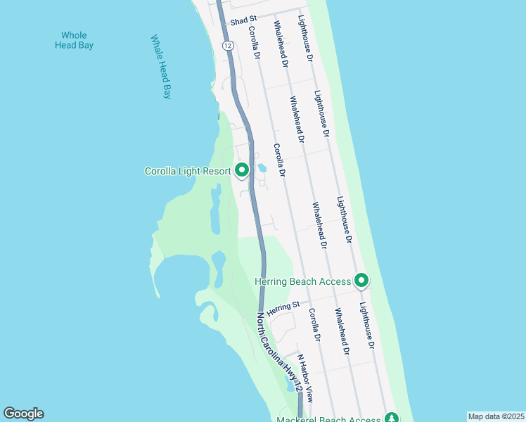 map of restaurants, bars, coffee shops, grocery stores, and more near 1017 Ocean Trail in Currituck County