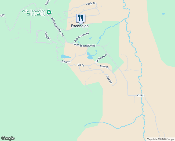 map of restaurants, bars, coffee shops, grocery stores, and more near Clint Road in Taos