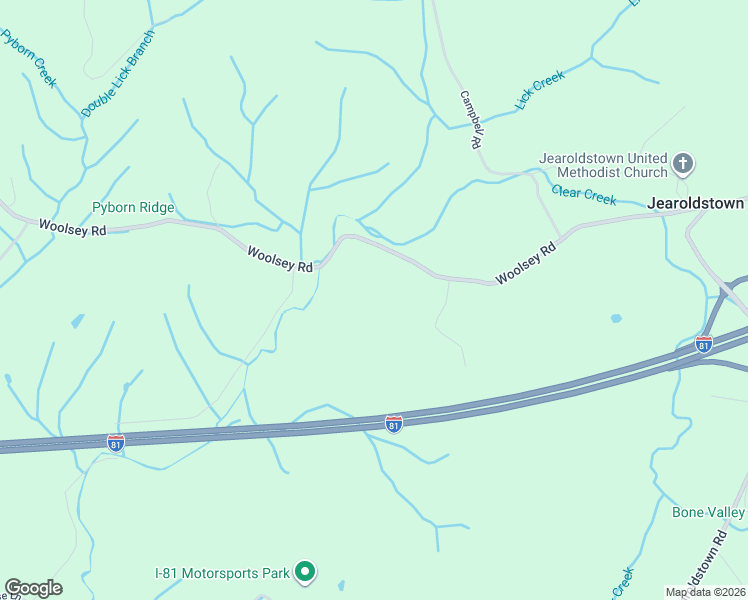 map of restaurants, bars, coffee shops, grocery stores, and more near 1160 Woolsey Road in Greeneville