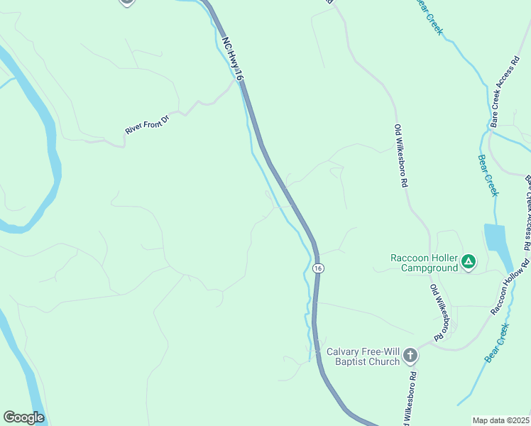 map of restaurants, bars, coffee shops, grocery stores, and more near 6160 North Carolina 16 in Jefferson